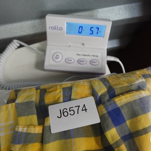 Ralph Lauren Top Womens Large Button Front Plaid Long Sleeve Yellow Preppy - Picture 8 of 8